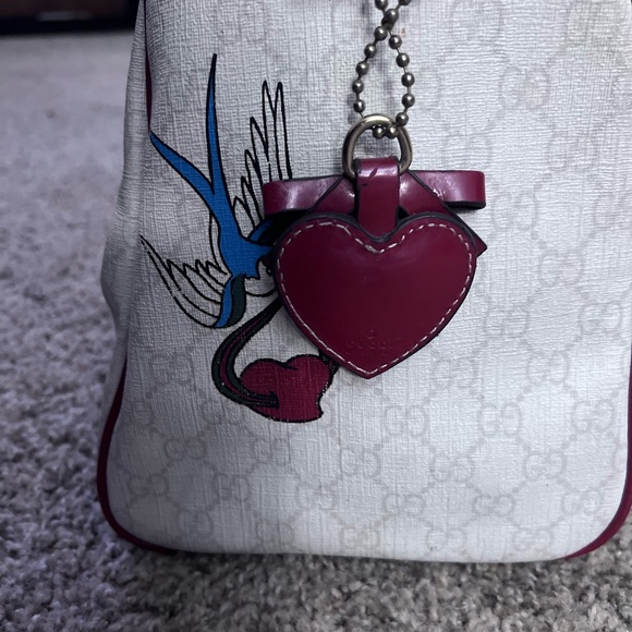 Gucci Coated Canvas Monogram Medium Tattoo Birds Joy Boston bag - Picture 7 of 9